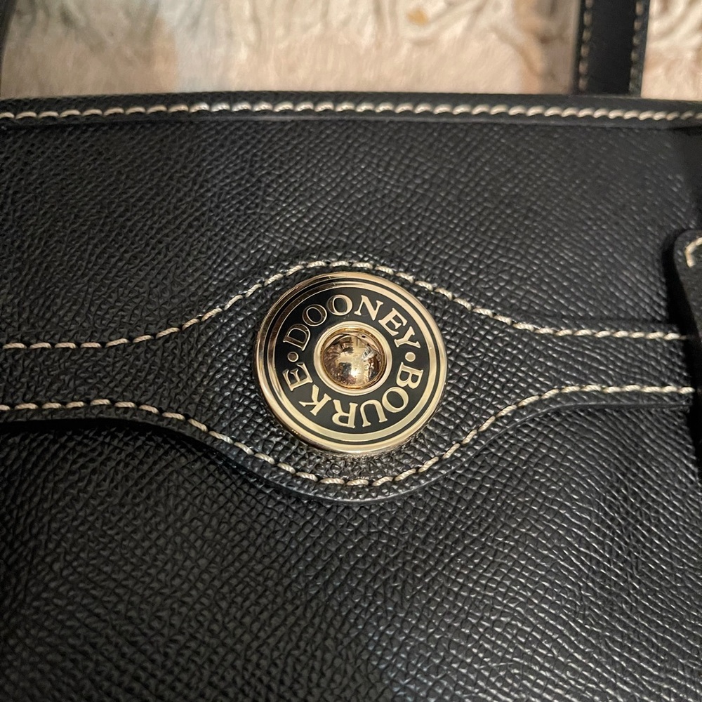 Dooney & Bourke Black Tote with Stitch Detail - Picture 3 of 12